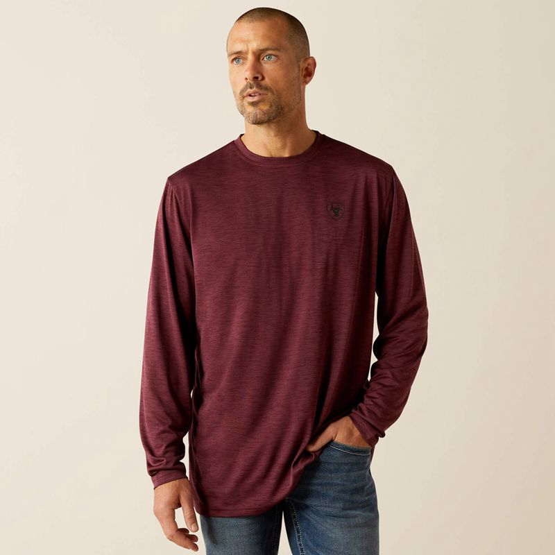 Ariat Charger Breakthru T-Shirt Malbec Heather Homme | KBI-47613660