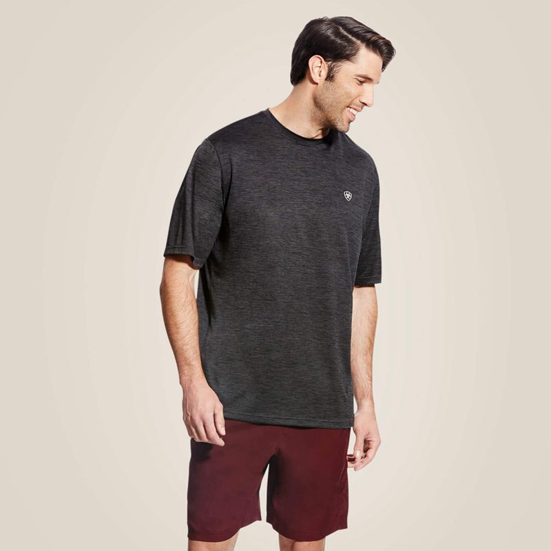 Ariat Charger Basic T-Shirt Charcoal Homme | GSA-00873794