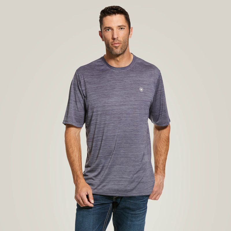 Ariat Charger Basic T-Shirt Graystone Homme | HUE-25216219