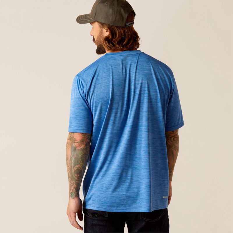 Ariat Charger Basic T-Shirt Seascape Homme | GAJ-66887184