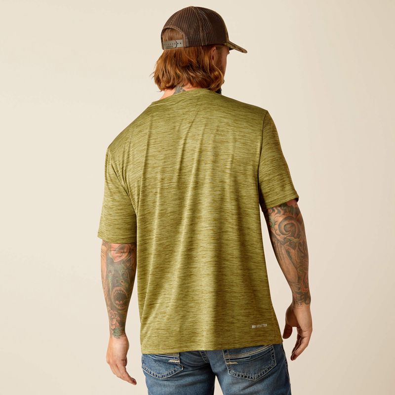 Ariat Charger Basic T-Shirt Cotton Sage Homme | SQF-19306523