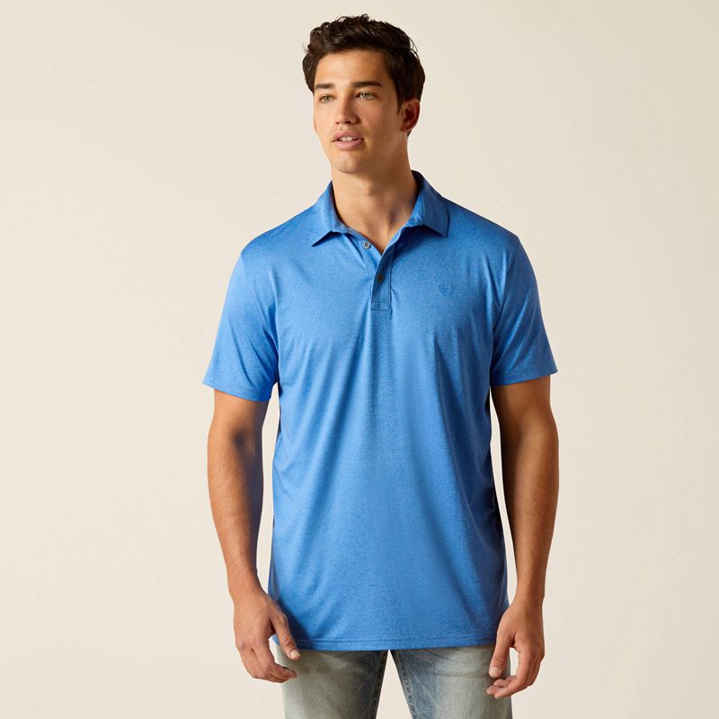 Ariat Charger 2.0 Fitted Polo Seascape Homme | SBO-53492535