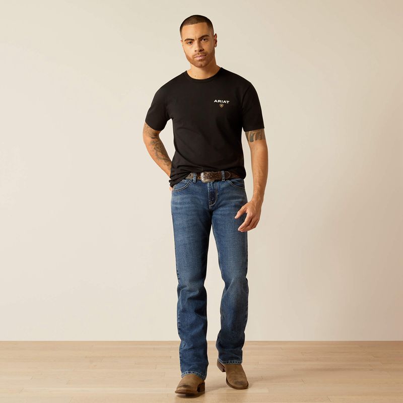 Ariat American Rancher T-Shirt Noir Homme | OXW-08767318