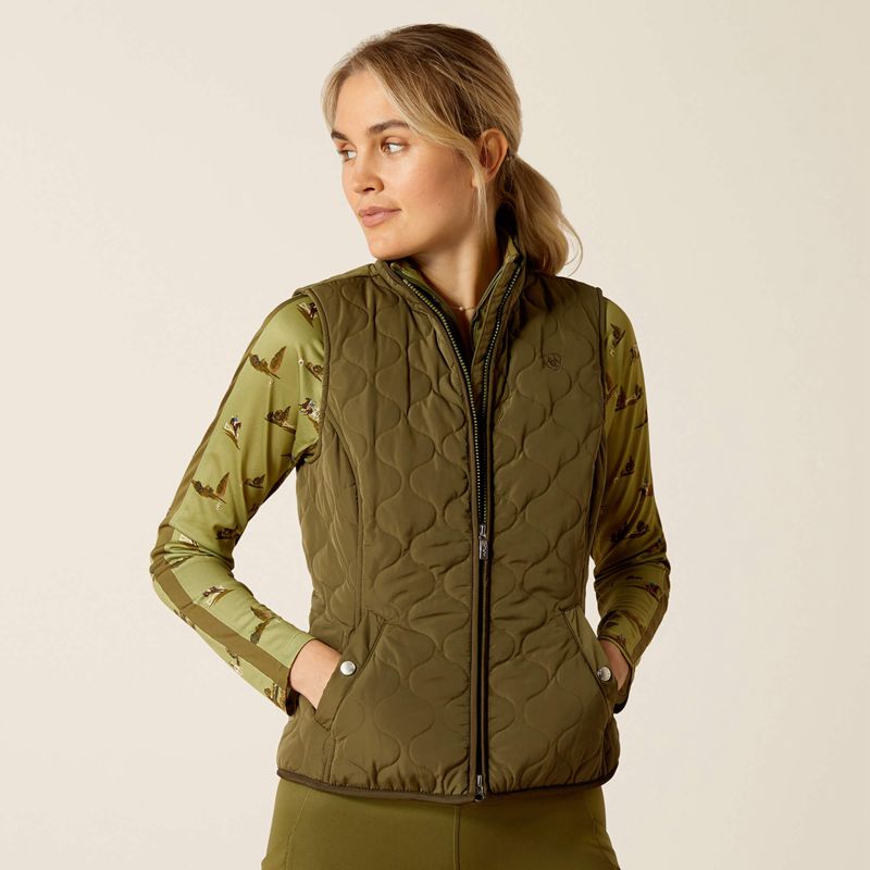 Ariat Ashley 2.0 Insulated Vest Winter Moss Femme | OAU-95556060