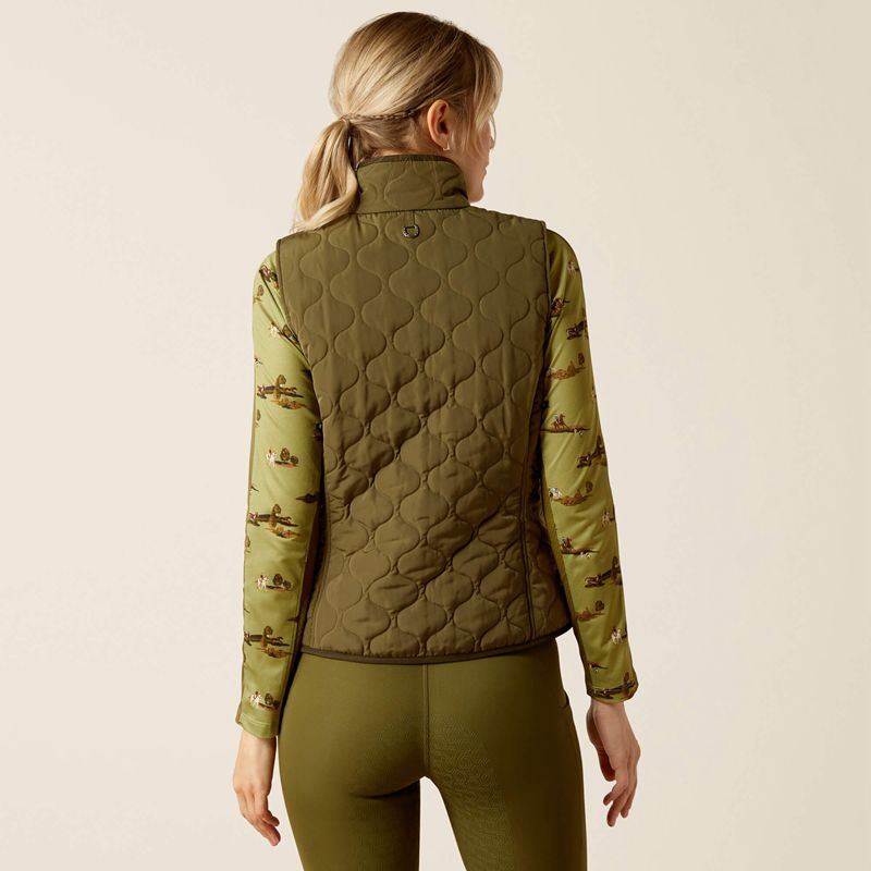 Ariat Ashley 2.0 Insulated Vest Winter Moss Femme | OAU-95556060