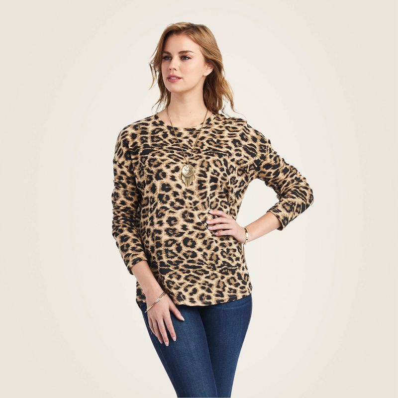 Ariat Wild Life Shirt Cheetah Femme | NVZ-66770249