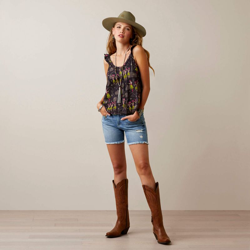 Ariat Western Aloha Top Wa Hula Print Femme | NPK-82199530