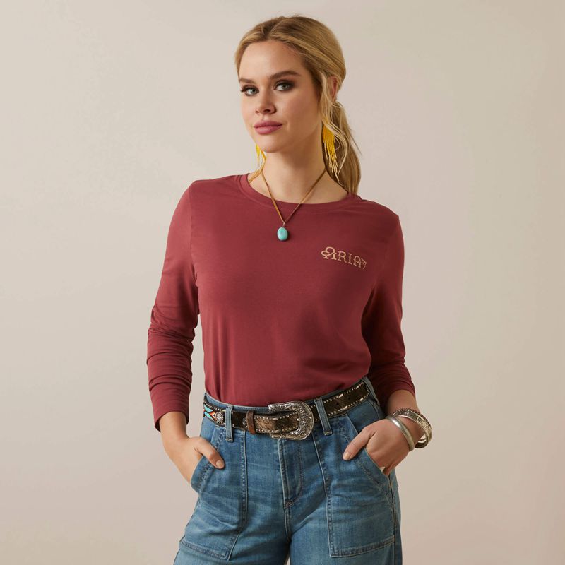 Ariat Wear The Brand Tee Burnt Russet Femme | BKD-51471655