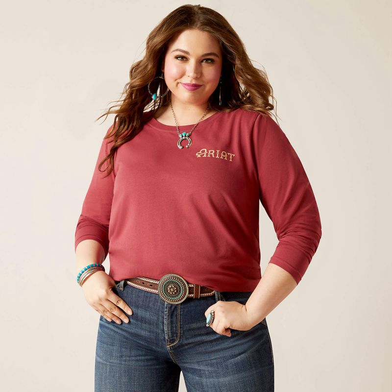 Ariat Wear The Brand Tee Burnt Russet Femme | BKD-51471655