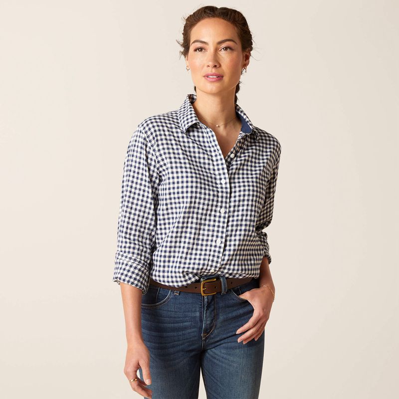 Ariat Tiburon Shirt Bleu Marine Femme | SOL-63261430