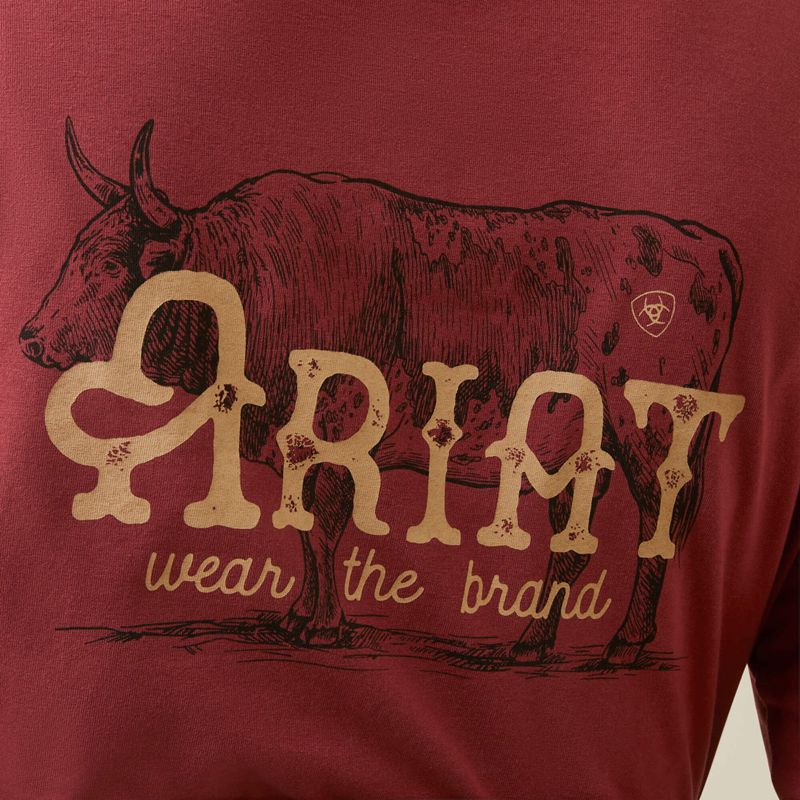 Ariat Wear The Brand Tee Burnt Russet Femme | BKD-51471655