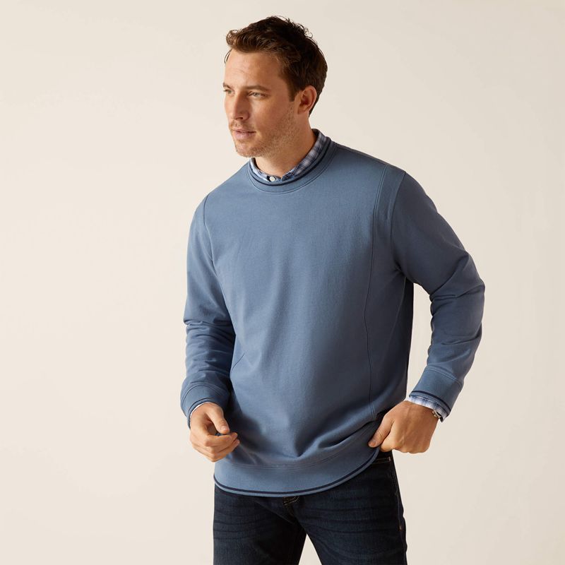 Ariat Tedstock Sweatshirt Bluefin Homme | UQK-29675985