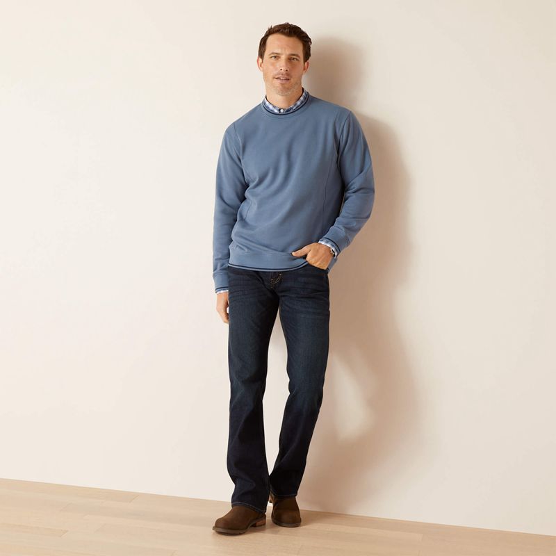 Ariat Tedstock Sweatshirt Bluefin Homme | UQK-29675985