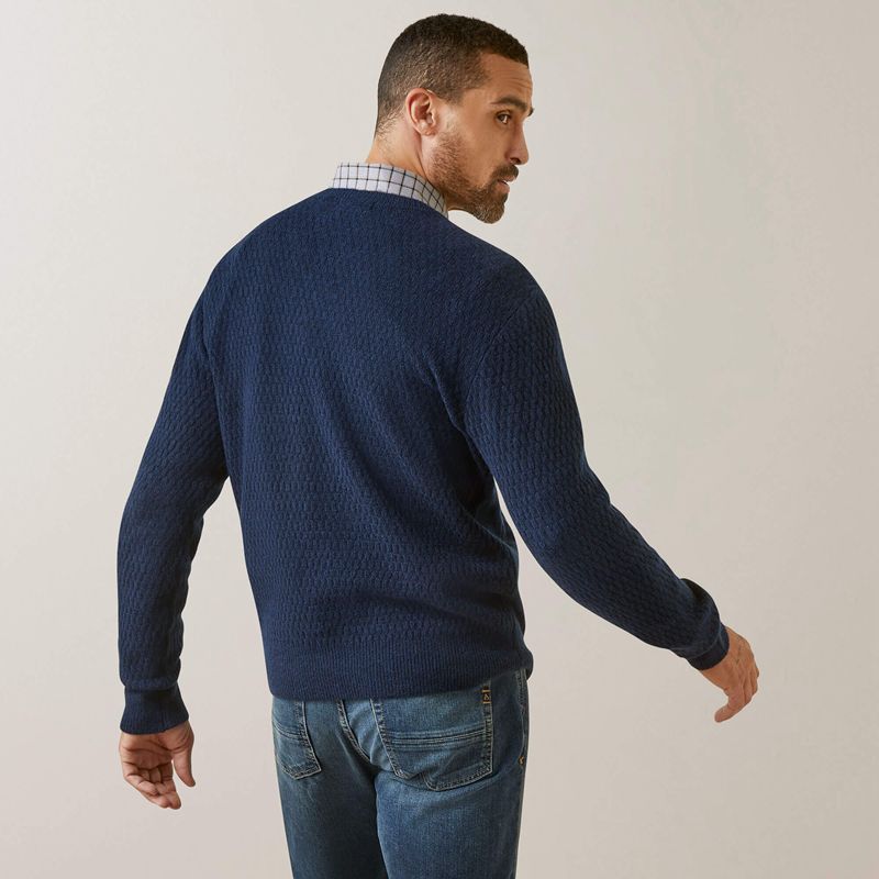 Ariat Ross Sweater Bleu Marine Homme | JBS-68032440