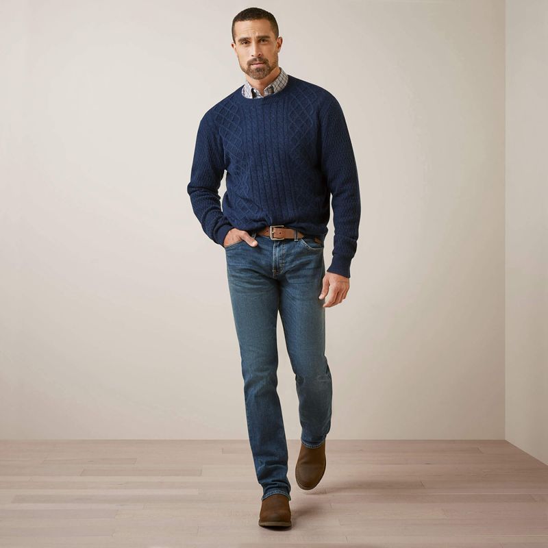 Ariat Ross Sweater Bleu Marine Homme | JBS-68032440