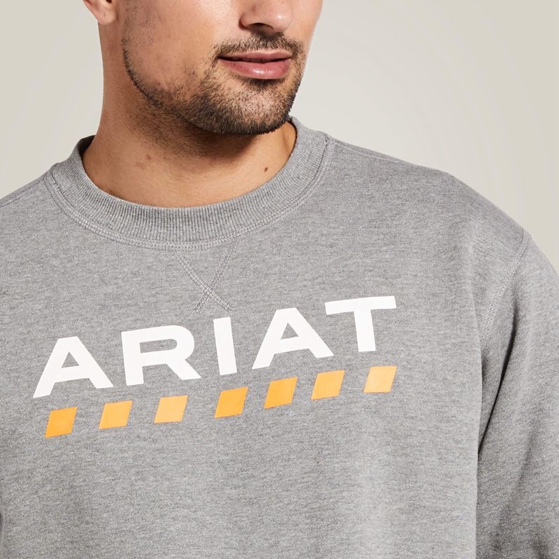 Ariat Rebar Workman Logo Sweatshirt Grise Homme | IWH-66770122