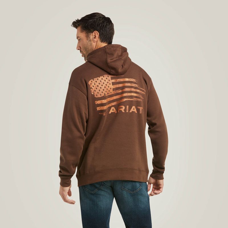 Ariat Patriot 2.0 Sweatshirt Marron Homme | FES-87384453