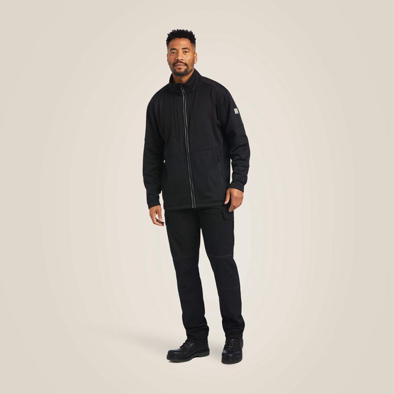 Ariat Rebar Polartec Elite Full Zip Sweatshirt Noir Homme | QHO-49479905