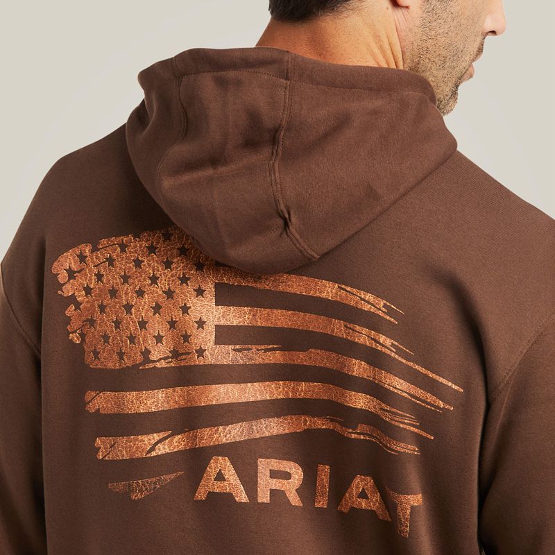 Ariat Patriot 2.0 Sweatshirt Marron Homme | FES-87384453