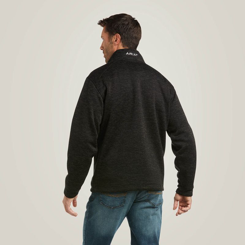 Ariat Caldwell 1/4 Zip Sweater Charcoal Homme | PSS-23074386