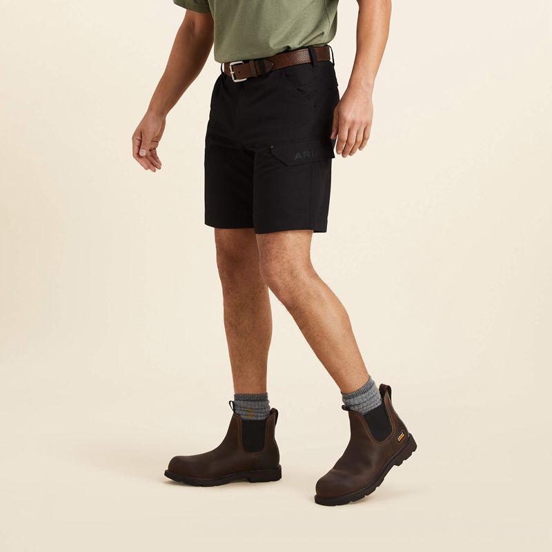 Ariat Rebar Workflow Ultralight Short Noir Homme | LDF-92141472