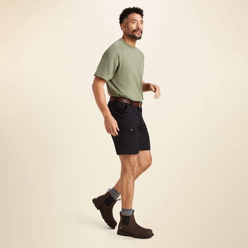 Ariat Rebar Workflow Ultralight Short Noir Homme | LDF-92141472