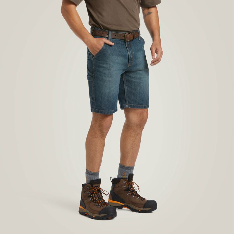 Ariat Rebar Durastretch Denim Utility Short Phantom Homme | AVM-41825556