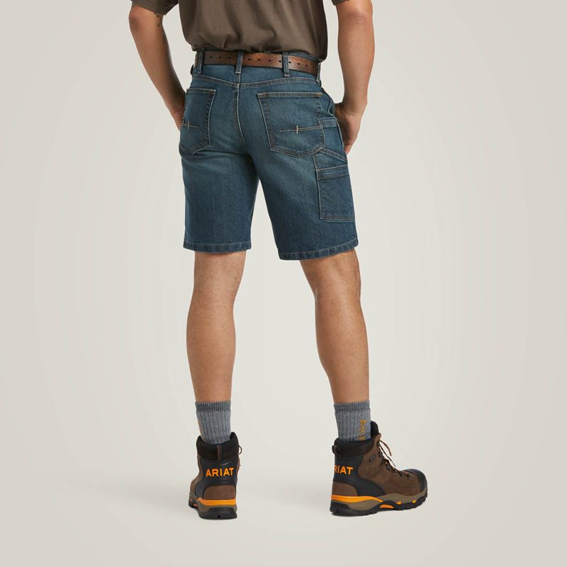 Ariat Rebar Durastretch Denim Utility Short Phantom Homme | AVM-41825556