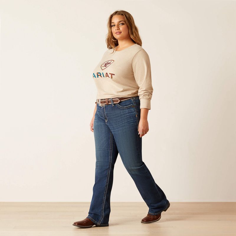 Ariat Serape Shield Tee Oatmeal Femme | INF-33903052