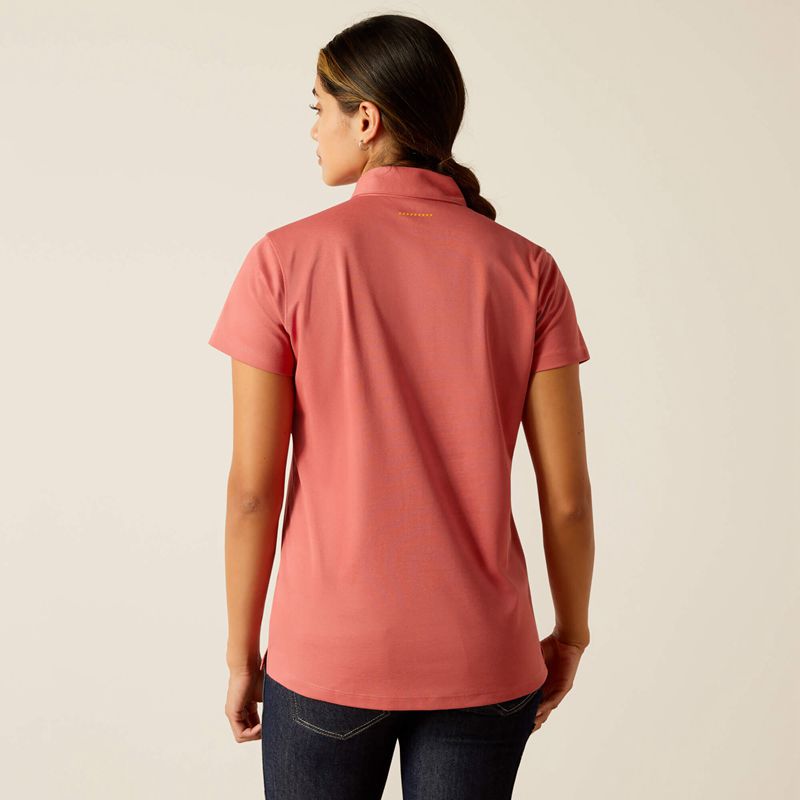 Ariat Rebar Foreman Polo Rouge Femme | GLE-09990813