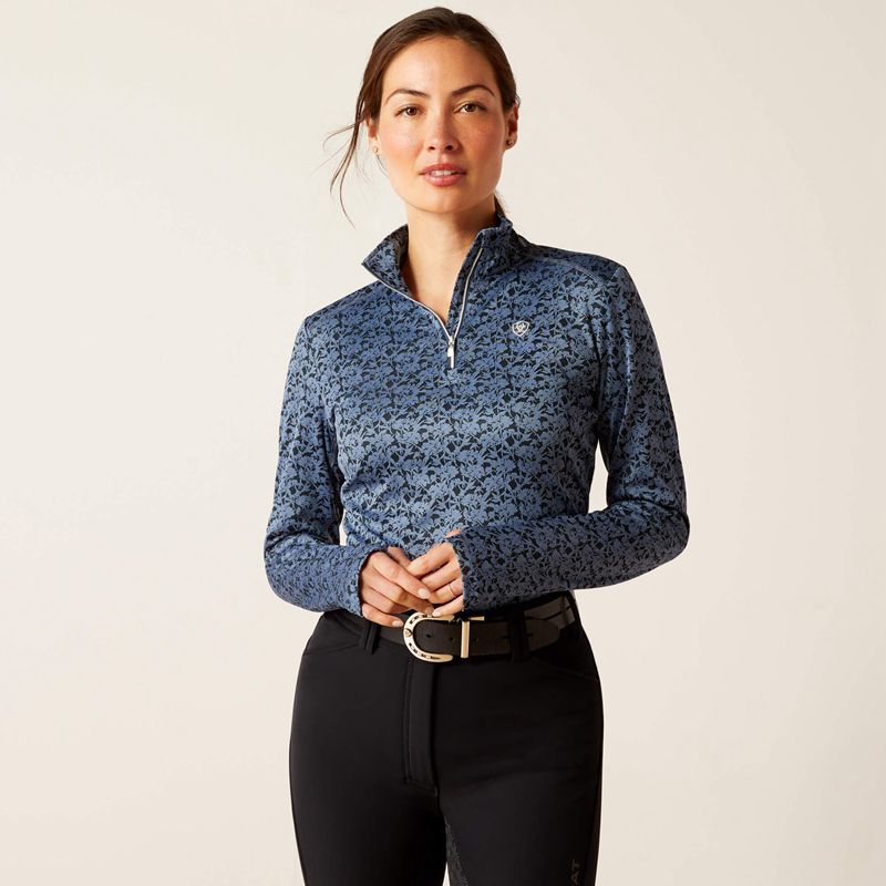 Ariat Prophecy 1/4 Zip Baselayer Sargasso Sea Femme | PZY-80406681