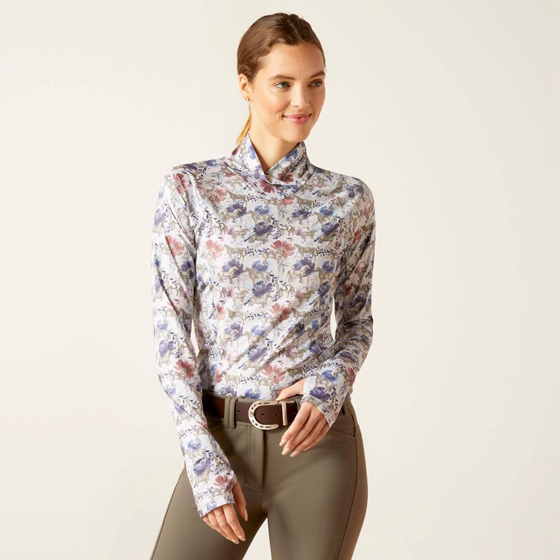 Ariat Lowell Wrap Baselayer Equine Floral Femme | XAR-09892393