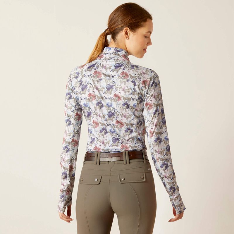 Ariat Lowell Wrap Baselayer Equine Floral Femme | XAR-09892393