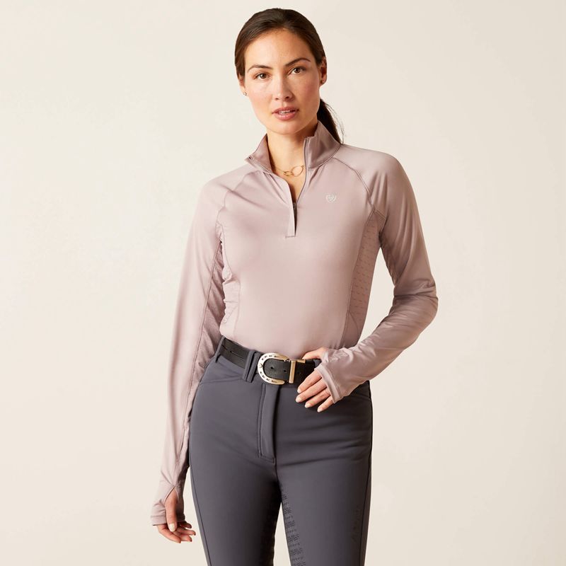 Ariat Lowell 2.0 1/4 Zip Baselayer Quail Femme | XPZ-21703847