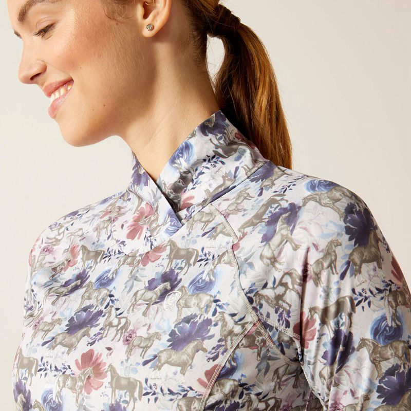 Ariat Lowell Wrap Baselayer Equine Floral Femme | XAR-09892393