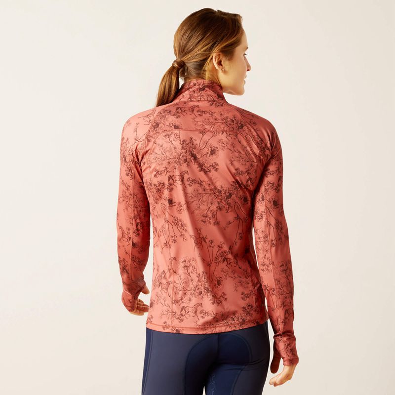 Ariat Lowell 2.0 1/4 Zip Baselayer Toile Femme | YJR-18428000