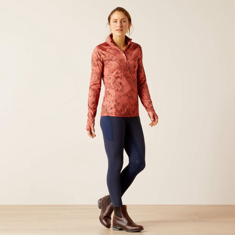 Ariat Lowell 2.0 1/4 Zip Baselayer Toile Femme | YJR-18428000