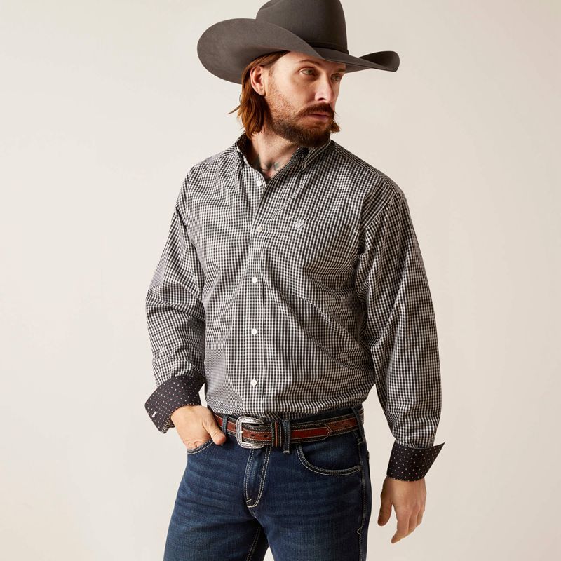 Ariat Wrinkle Free Ved Classic Fit Shirt Blanche Homme | BNV-50137908