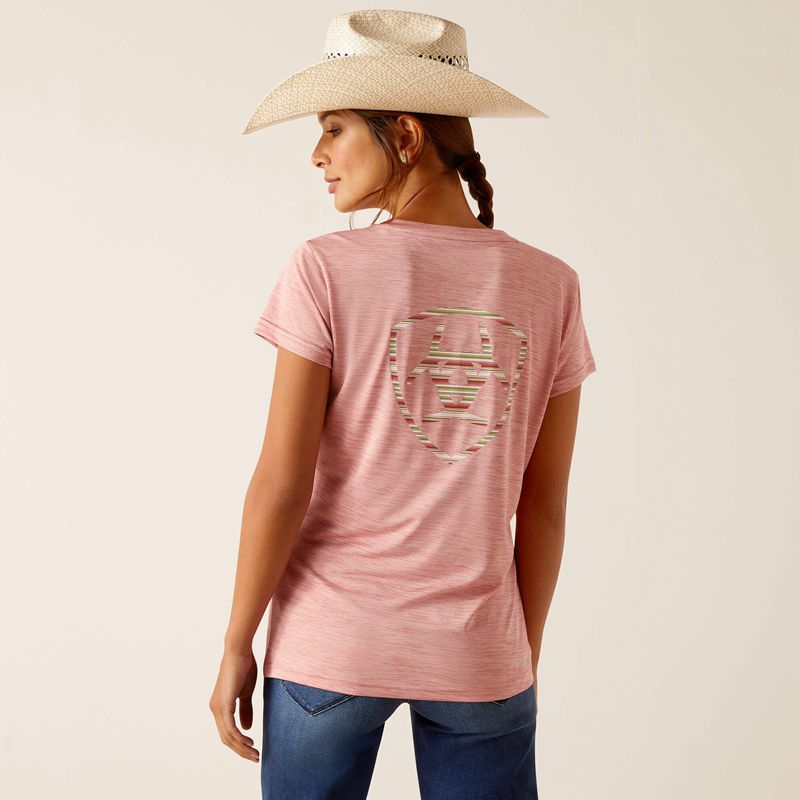 Ariat Laguna Logo Top Rose Femme | EZT-98254981