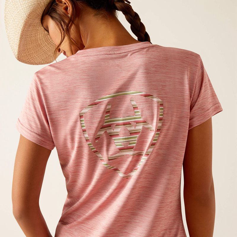 Ariat Laguna Logo Top Rose Femme | EZT-98254981