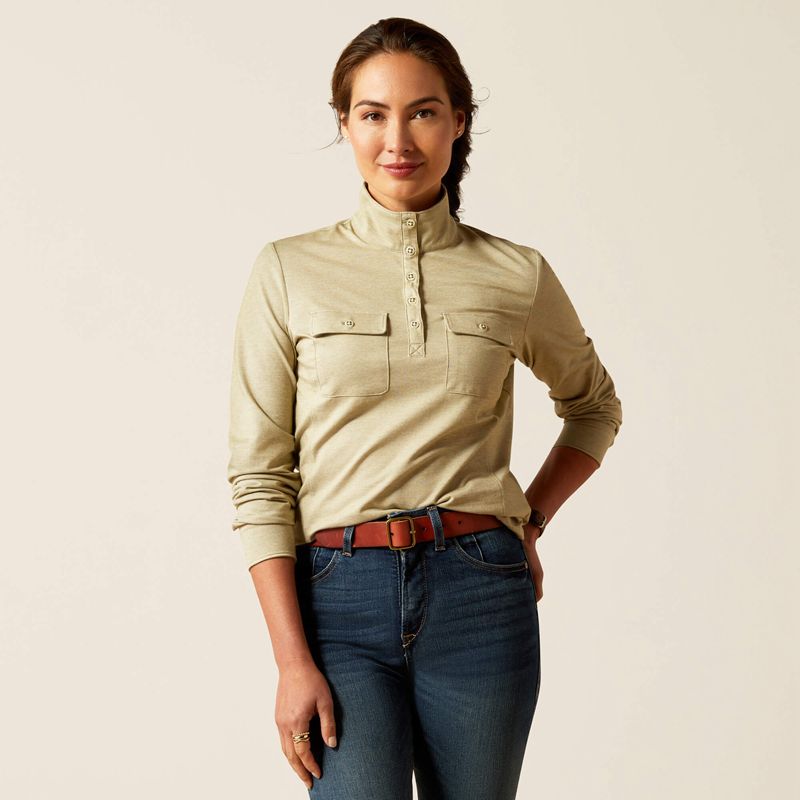 Ariat Hillcoombe Top Sage Heather Femme | EON-39608208