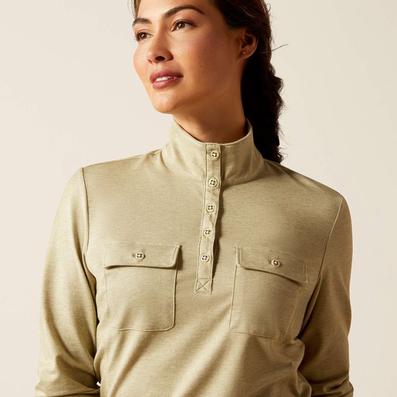 Ariat Hillcoombe Top Sage Heather Femme | EON-39608208