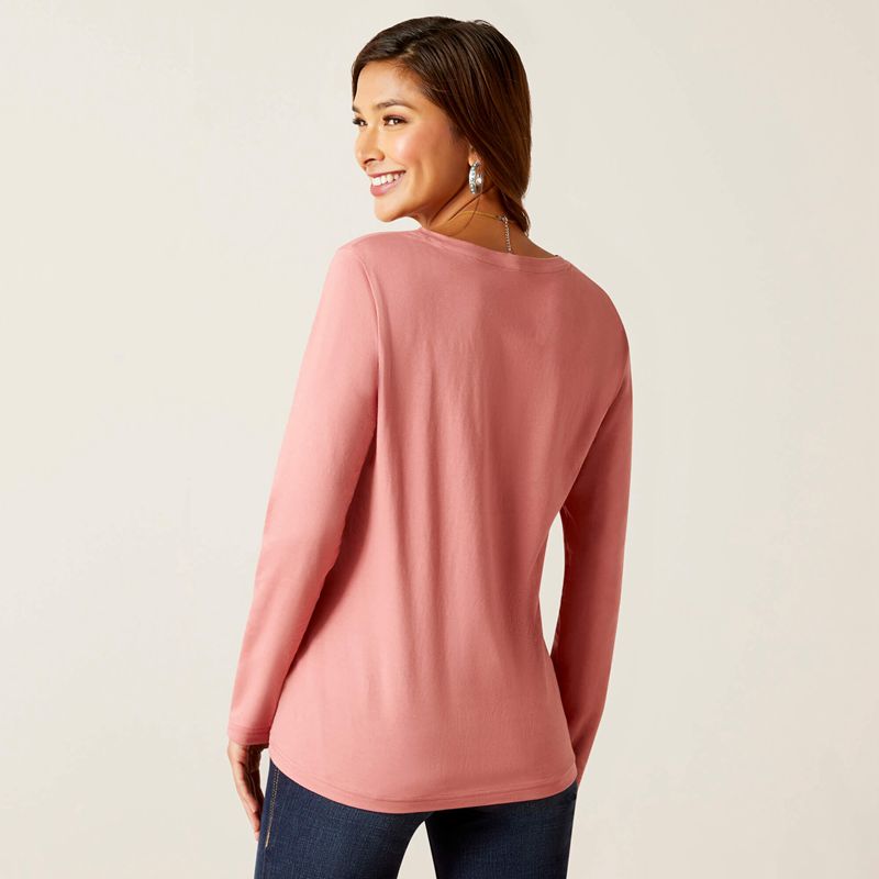 Ariat Flora Tee Rose Femme | MHN-57987705