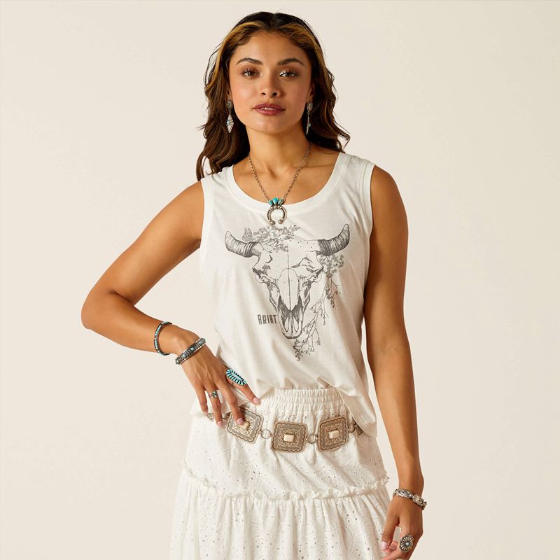 Ariat Deadwood Tank Cloud Dancer Femme | HRY-96626266