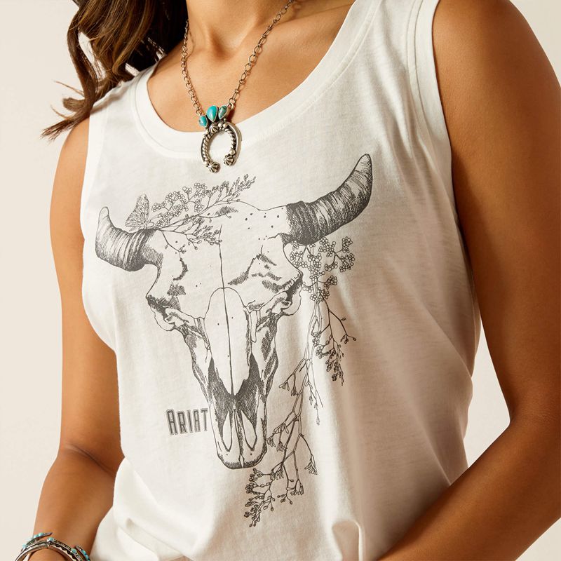 Ariat Deadwood Tank Cloud Dancer Femme | HRY-96626266