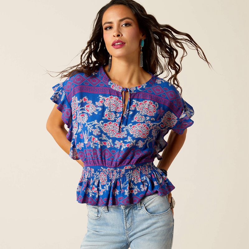 Ariat Cortez Top Candelia Print Femme | ETY-86308646