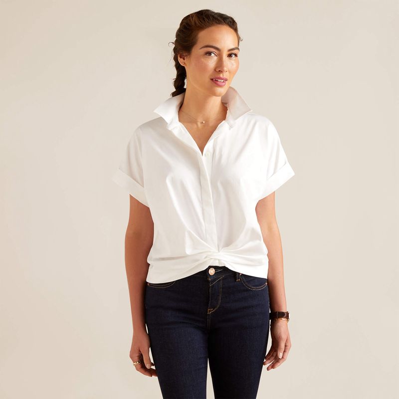 Ariat Brookside Shirt Blanche Femme | GHW-47337742