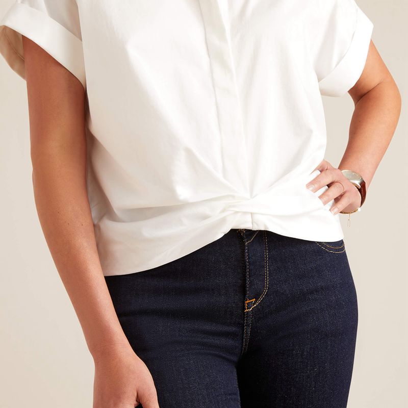 Ariat Brookside Shirt Blanche Femme | GHW-47337742