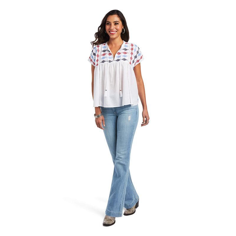 Ariat Billie Tunic Blanche Femme | PSJ-51991578