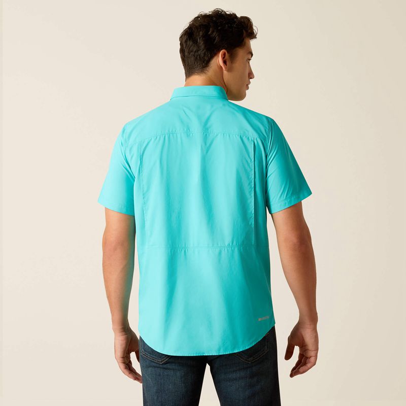 Ariat Venttek Outbound Fitted Shirt Turquoise Homme | TGB-34215724